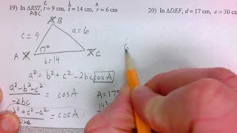 Sine rule cosine rule part 2