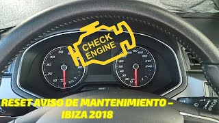 Reset aviso de mantenimiento || Seat Ibiza 2018
