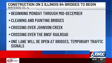Illinois 84 bridge work in Whiteside County to begin in mid-October