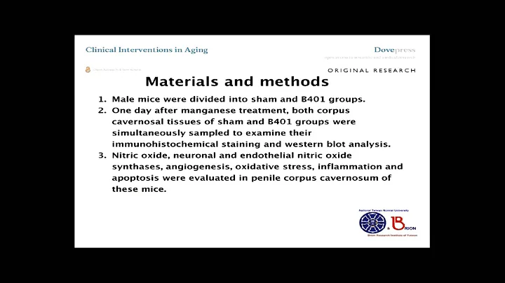 Penile protection with B401 in aging mice with man...