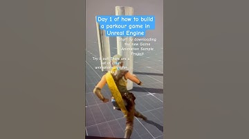 Day 1 of building a parkour game in Unreal Engine #ue5 #unrealengine #gamedevlopment #parkour