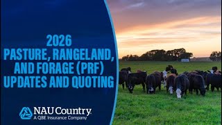 2026 Pasture, Rangeland, and Forage (PRF) Updates and Quoting