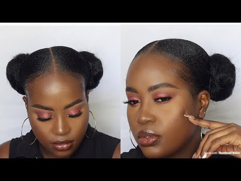 Low Buns On Natural Hair Beauty School Makeup
