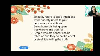 Honesty and sincerity G4