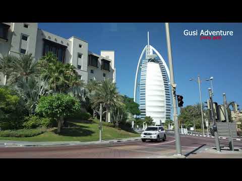 THE BURJ AL ARAB FROM THE METRO TRAIN