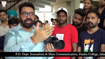 Workshop on Photography || Day 1 || P.G. Dept. of JMC, Doaba College