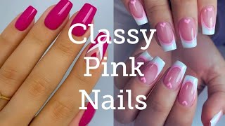 🌝A very SIMPLE & EASY ACRYLIC NAIL ART DESIGNS on PINK NAILS💅 | Quick & Classy Nails Design 2025