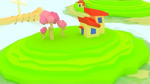 Blender timelapse: low poly village