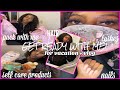 GRWM for VACATION | PACK WITH ME + hair + nails + lashes + self care | LIFEOFCACHEA