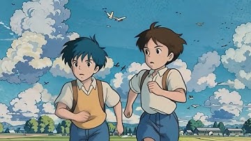 【AIアニメ】架空のアニメ映画『少年たちの紙ひこうき』予告_ジブリ風アニメ