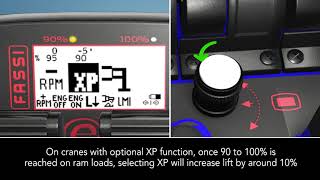 Easy to use: Selecting useful crane functions using the radio remote control