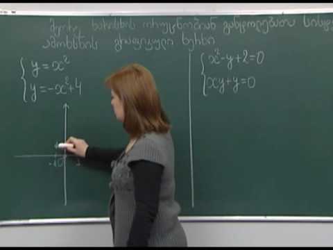 ორუცნობიან განტოლებათა სისტემის ამოხსნის გრაფიკული ხერხი