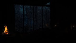 Drift Off into Dreamland with Calming Nighttime Rain Sounds | 3 Hours Dark Night Rain Sounds ASMR