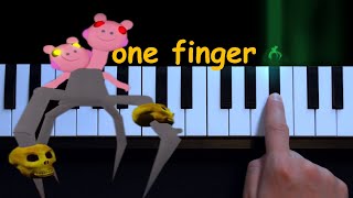 Spider Theme *** ROBLOX Piggy Soundtrack \/ one finger EASY piano tutorial (melodica tutorial)