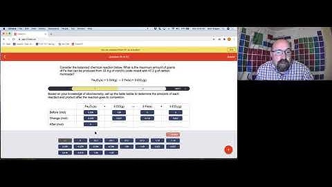 Limiting Reactant Table