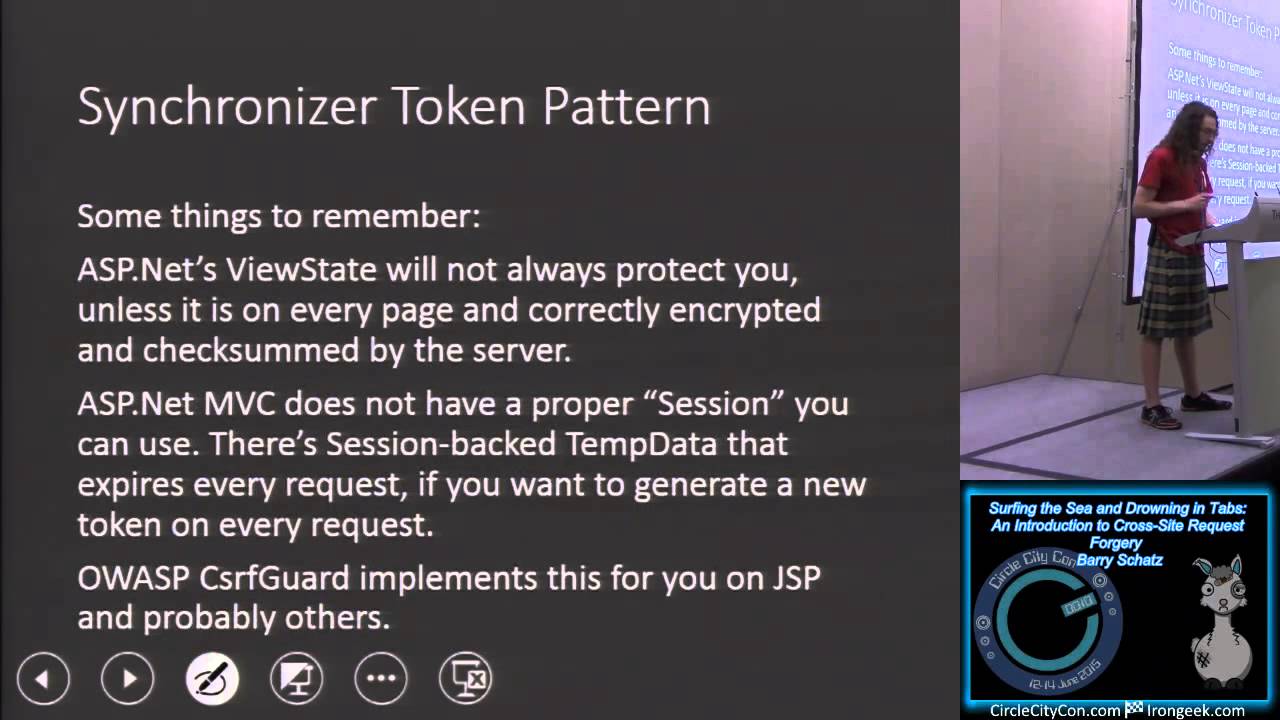 304 Surfing the Sea and Drowning in Tabs An Introduction to Cross Site Request Forgery Barry Schatz