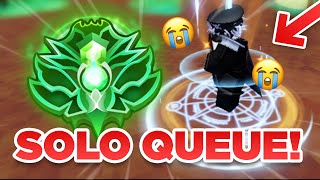 solo queueing rank on an EMERALD rank account.... (roblox bedwars)