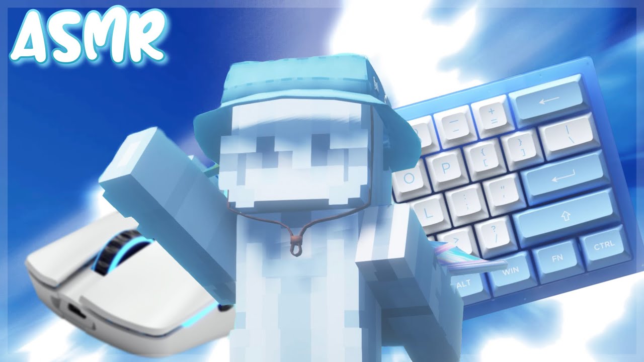 Keyboard & Mouse Sounds ASMR w/ SHADERS [Brown Switches] Hypixel Solo