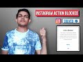 How to fix action blocked on Instagram 2021 l Instagram Action Blocked in Hindi l TechoPia Aditya
