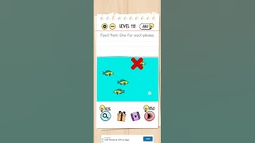 Brain Test Level 112 feed them one for each walkthrough answer