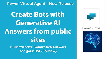 Power Virtual Agent with Generative Answers from Public sites