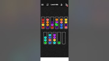 Level 466 of Ball Sort Color Water Puzzle