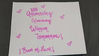 Last Day To Enter Giveaway 🥰🥰🥰