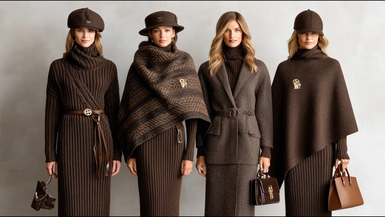 Коллекция Ralph Lauren зима 2026: Элегантность: Уютные коричневые и кофейные оттенки, которые пон...