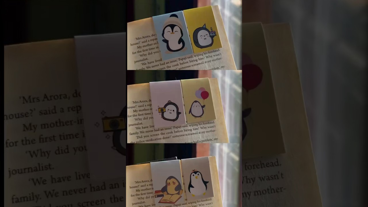 Magentic Penguin Bookmarks
