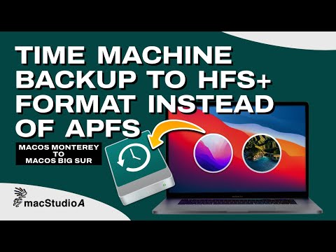 Time Machine Backup macOS Big Sur To HFS+