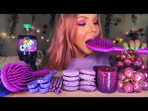 ASMR EDIBLE SPOONS, SHOT GLASS, HAIR BRUSH, TANGHULU, MACARON, MOCHI MOST POPULAR ASMR FOODS MUKBANG