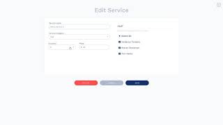 Edit or Delete Service - Free Appointment Scheduling Software Plandok.com