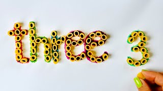 Famous Number three (3) 🍝 Pasta Craft | small letters | Number words learning for kids Wealth