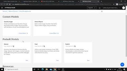 IBM Visual Recognition Service Creation