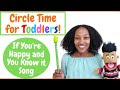 Toddler  circle time  preschool at home  2 year old  kids bible lesson happy and you know it