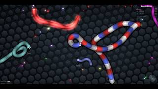 a Slither.io Snake game between place 1 & 3 on the Leaderboard! screenshot 3