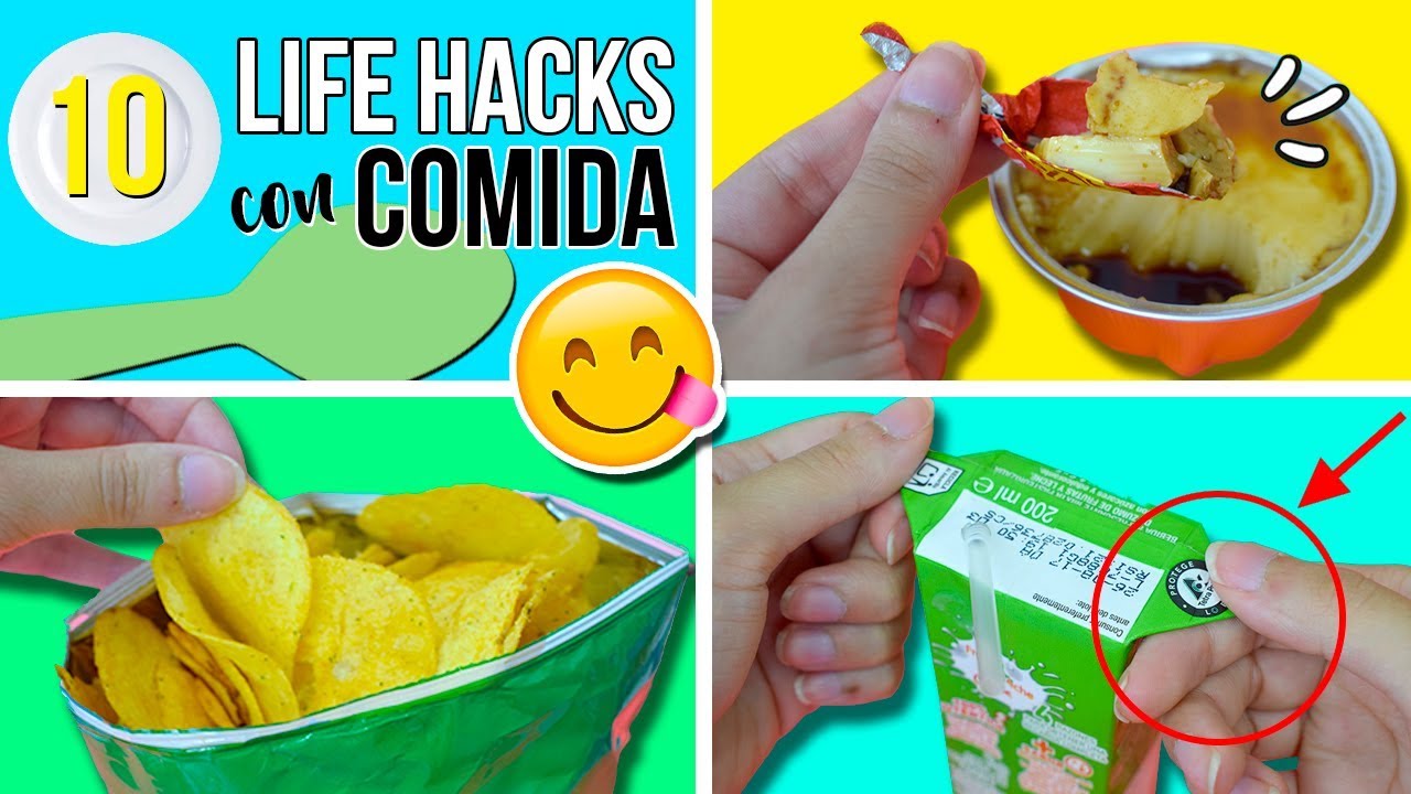 😋 TOP 10 mejores LIFE HACKS con COMIDA * Los TRUCOS más prácticos y útiles para TOMAR ALIMENTOS manualidades de animales