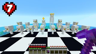 I Built CHESS But The Pieces are MOBS in Minecraft Hardcore!