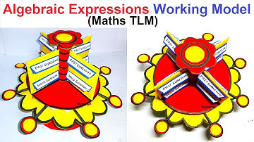 algebraic expressions working model project - maths project - maths tlm - diy | craftpiller