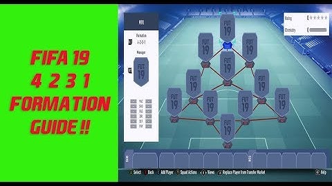 4-2-3-1 FORMATION GUIDE FIFA 19