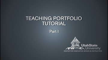 Teaching Portfolio Video Tutorial (for student teachers at USU - TEAL)