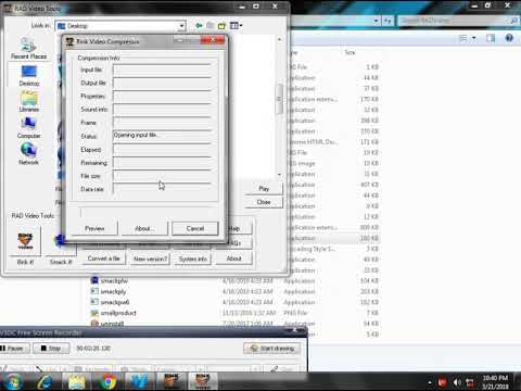 New How to Convert AVI to BINK video file through RAD tools.
