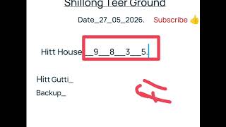 Shillong Teer Target Number Today 🎯 Date_27_05_2026