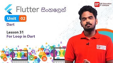 Unit 02 | Lesson 31 | for loop in Dart | Flutter