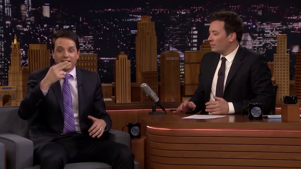 The Karate Kid - Ralph Macchio demonstrates fly catching technique on Tonight Show