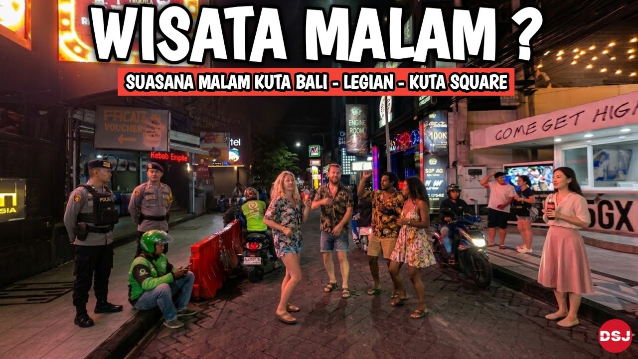 Terbaru suasana Kuta Bali dan Legian Bali malam hari - Bali saat inin 