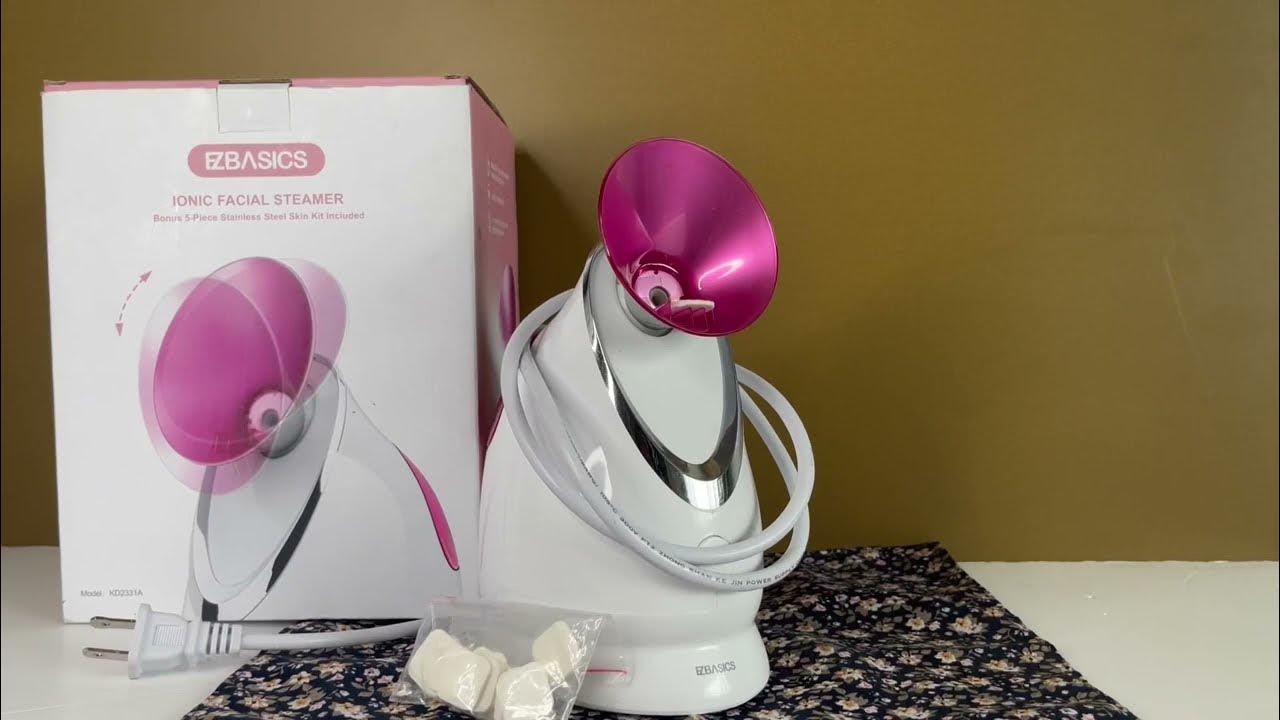 Facial Steamer EZBASICS Ionic Face Steamer for Home Facial, Warm Mist