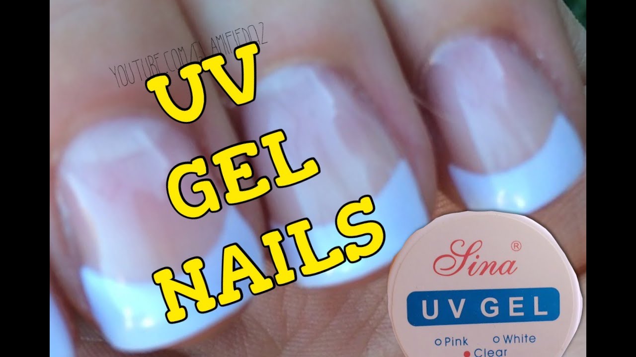 uv gel nails using lina sina u v french manicure youtube peel off nail polish barrier gesty lakier do paznokci