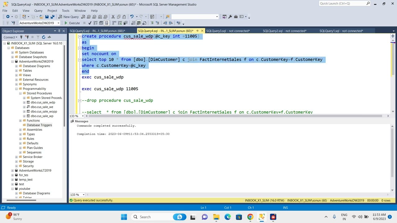 Store Procedure with input default Parameter