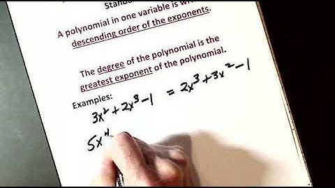 Standard Form of Polynomials MP